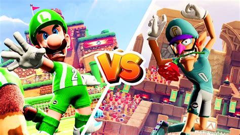 Mario Strikers Battle League Luigi Vs Waluigi YouTube