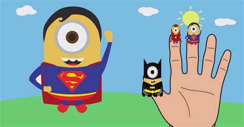 Minions SuperHeroes Finger Family Iron Man Batman Superman Hulk Minions Nursery Rhymes ...