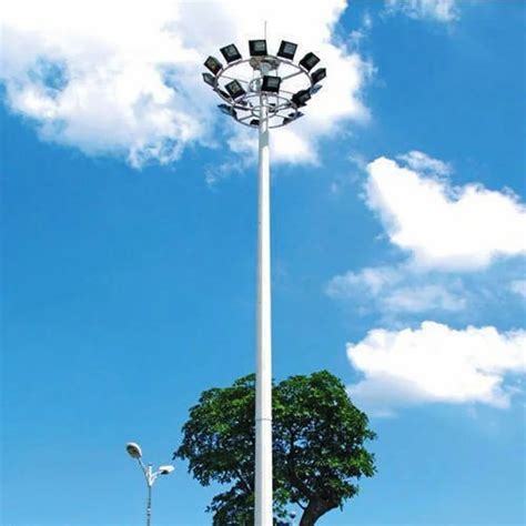 Mild Steel Dual Arm G I Octagonal Street Light Pole For Outdoor M