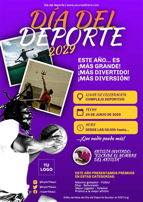 Carteles Del D A Del Deporte Escolar Para Imprimir