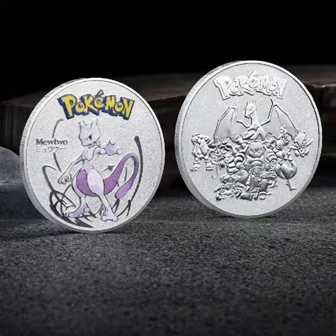 Silber Pokemon M Nzen Metall Mewtwo M Nzen Anime Gedenkm Nze Charizard