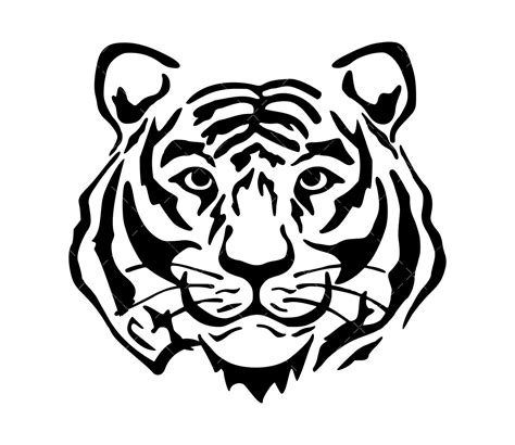 Tiger Head SVG PDF PNG Tiger Face SVG Tiger SVG