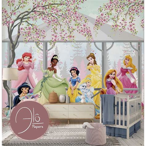 Papel De Parede Princesas Da Disney Al Shopee Brasil