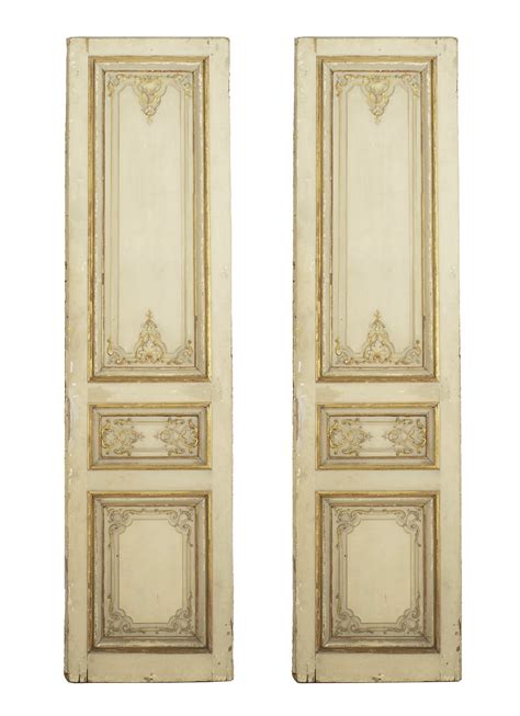 French Louis Xv Gilt And White Painted Doors 1