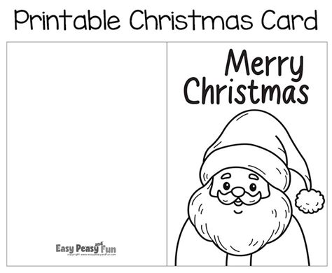 Free Printable Christmas Cards to Color - Easy Peasy and Fun