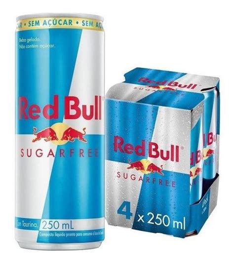 Pack Energético Zero Açúcar Red Bull Lata 4 Unid 250ml Cada Bebida