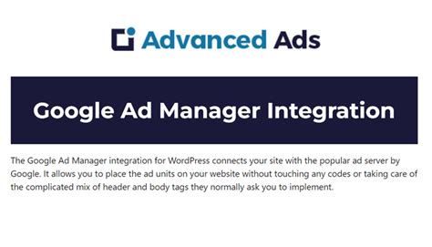 Advanced Ads Google Ad Manager Integration GPL Good