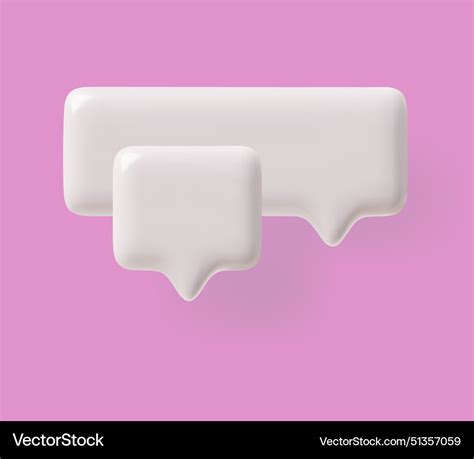 3d Glossy White Empty Speech Bubbles Royalty Free Vector