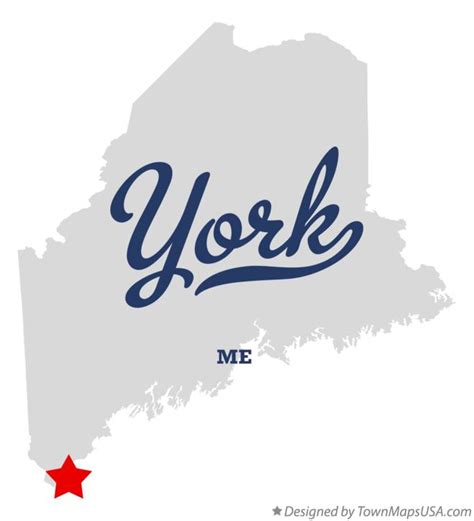 Map of York, ME, Maine