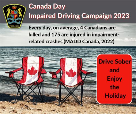 Canada Day 2023 Impaired Driving Campaign Saint John Police Force