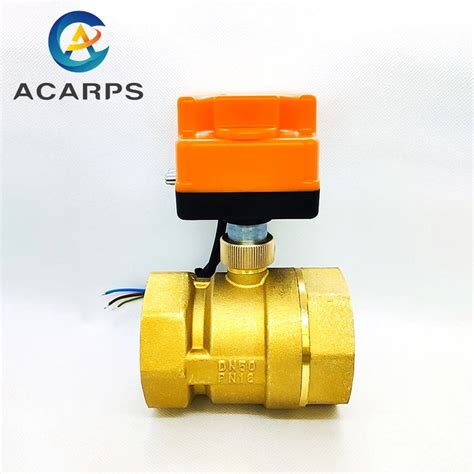 2 Brass Motorized Ball Valve 3 Wire 2 Way Control Electric Ball Valve