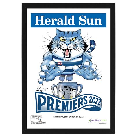 Geelong Cats – 2022 AFL Grand Final Premiership Mark Knight Framed ...