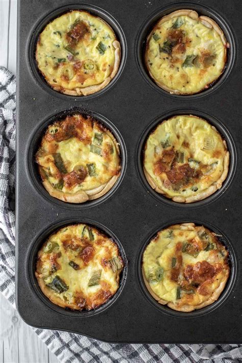 Mini Ham and Cheese Quiche Recipe - Chisel & Fork