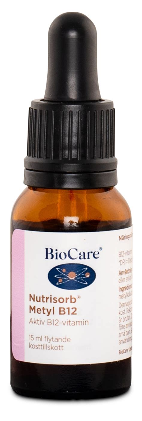 Biocare Nutrisorb Liquid Methyl B12 Svenskt Kosttillskott