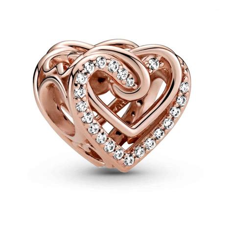 Pandora Sparkling Entwined Hearts Charm 789270c01 Francis And Gaye