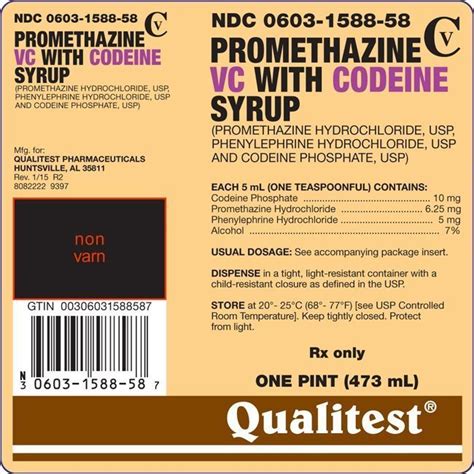 Promethazine Vc With Codeine Fda Prescribing Information Side