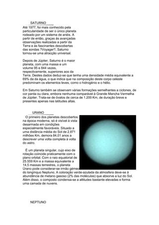 O Sistema Solar Constituido Por Oito Planetas Principais Pdf