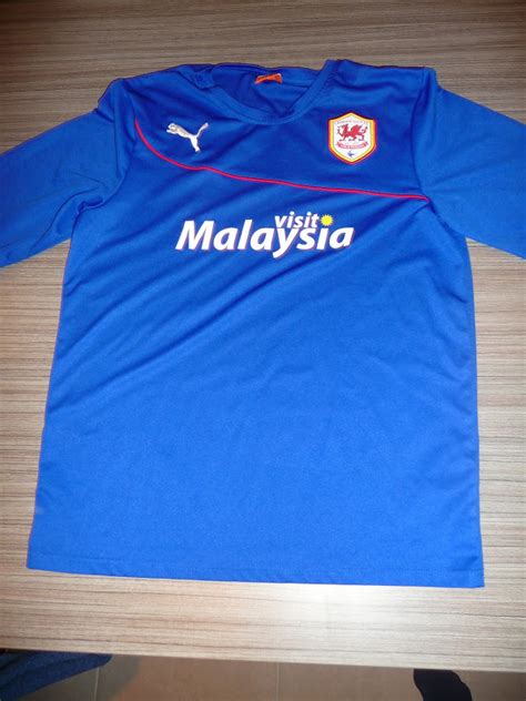 Cardiff City Away Football Shirt 2013 2014 Sponsored By Visit Malaysia