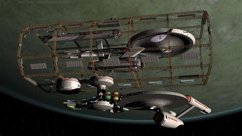 Uss Enterprise Uss Paul Dirac And Spacedock By Jim Scotty Star Trek