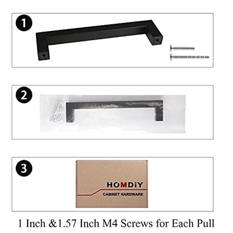 Snapklik Homdiy Black Cabinet Pulls Square Black Drawer Pulls