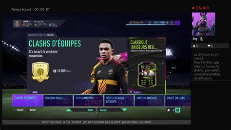 Live fifa 21 match amical récompense clash d equipe YouTube