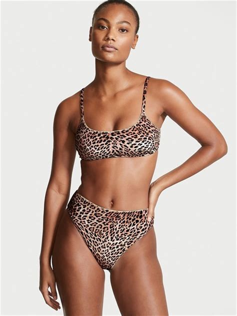 Kadife Derin Dekolteli Bikini St Yeni Leopar Vs Victoria