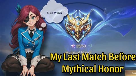 Last Match Before Mythical Honor Intense Match Top Global Lesley