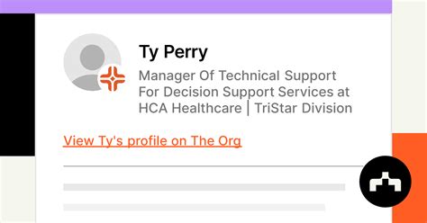 Ty Perry Manager Of Technical Support For Decision Support Services