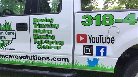 Lawn Care Truck With New Graphics Youtube