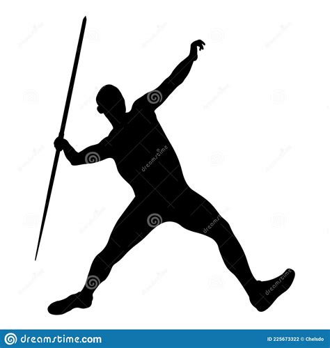 Javelin throw male athlete stock vector. Illustration of competition ...