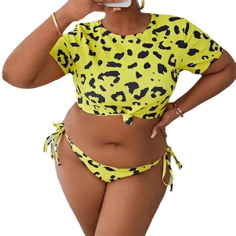 Hot Selling Plus Size Fat Girl In Micro Bikini Custom Two Piece Crop