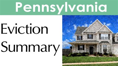 Pennsylvania Eviction Laws For Landlords And Tenants Youtube