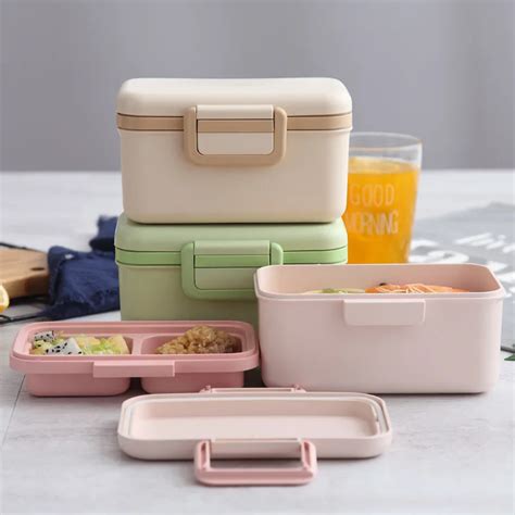 Oneup Bamboo Fiber Bento Box Microwavable Lunch Box Eco Friendly Bpa