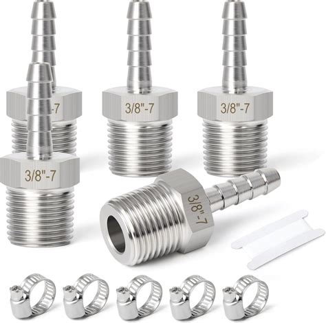 Amazon TAISHER 5PCS 304 Stainless Steel Hose Barb Fittings Home