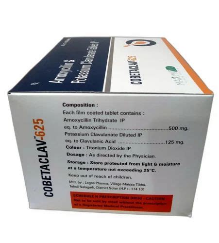 Amoxycillin Potassium Clavulanate Ip Cobetaclav 625 Mg Tablets At Rs 65 Strip Amoxicillin