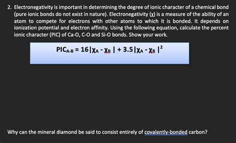 Solved 2. Electronegativity is important in determining the | Chegg.com