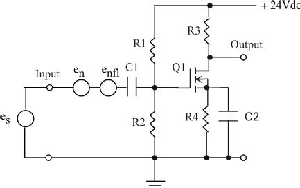 Circuit diagram of the n -MOSFET preamplifier. | Download Scientific ...