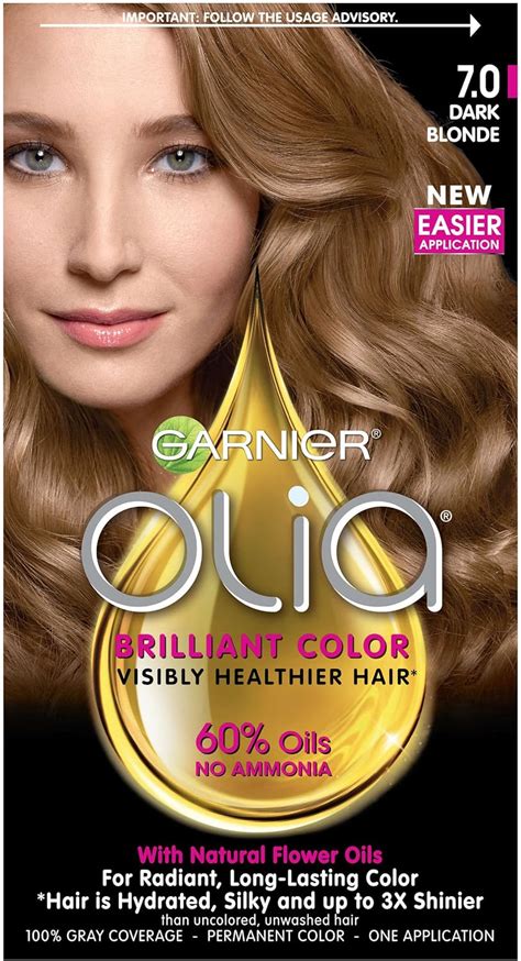 Garnier Olia Oil Powered Permanent Haircolor 7 0 Dark Blonde Amazon Es Belleza