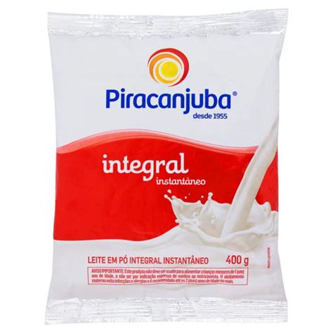 Leite em Pó Instantâneo Integral Piracanjuba Pacote 400g Super Primavera