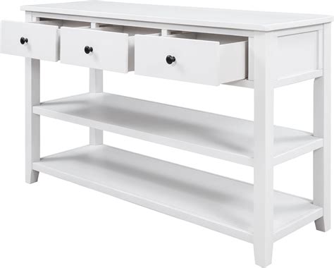 Amazon Knocbel Console Table With Drawers Layers Shelves