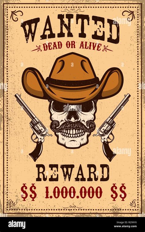 Western Wanted Poster Vector