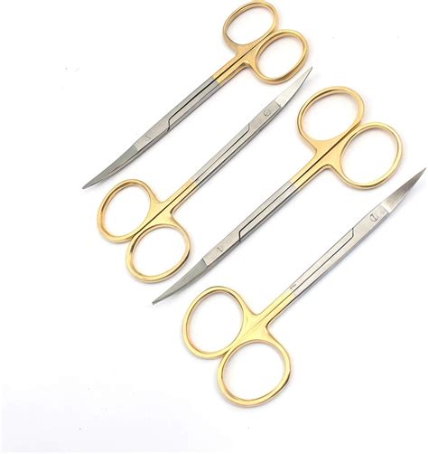 Amazon LAJA IMPORTS SET OF 4 SCISSORS 4 5 INCH CURVED GOLD PLATED