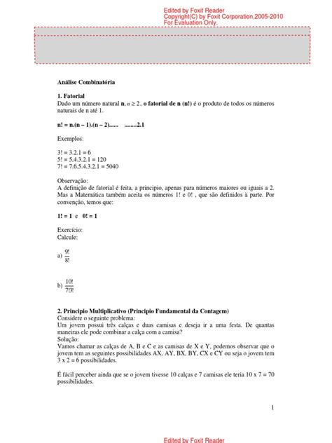 PDF raciocinio logico aulasonline01 Análise Combinatória DOKUMEN TIPS