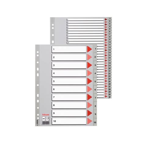 Separator Index Plastic Esselte