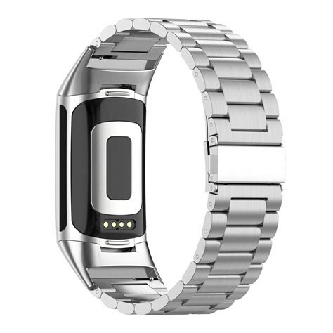 Fitbit Charge Metallarmband Silber Smartwatcharmbaender De