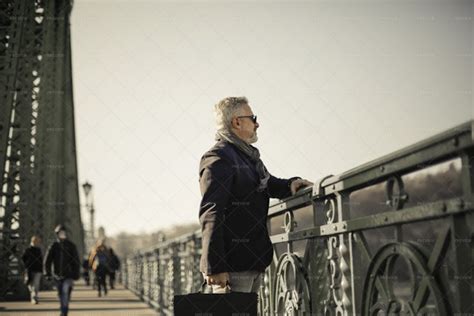 Man Standing In A Bridge - Stock Photos | Motion Array