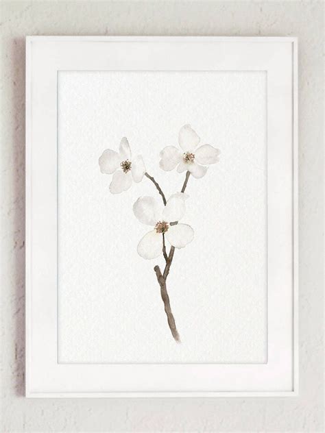 Dogwood White Floral Art Print Dogwood Flower Gift Idea | Etsy