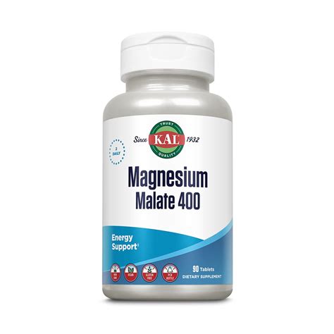 Kal Magnesium Malate 400mg 90 Tablets Pharmazone