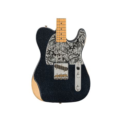 Fender Brad Paisley Road Worn Telecaster Maple Neck Black Sparkle Electric Guitar W Gigbag Kbb