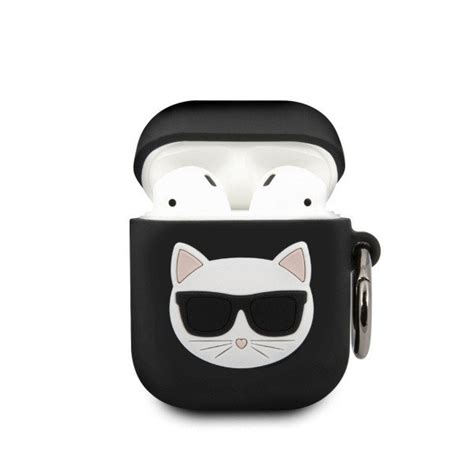 Etui Karl Lagerfeld Klaca Silchbk Apple Airpods Cover Czarny Black